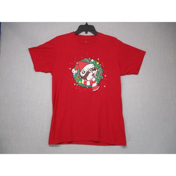 Bucees Red Festive Graphic Christmas Graphic Tee TShirt Unisex Size Medium - Picture 3 of 10